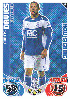 Curtis Davies Birmingham City 2010/11 Topps Match Attax New Signing #N5